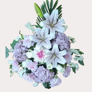 Aranžman od umjetnog cvijeća – Lila romantika